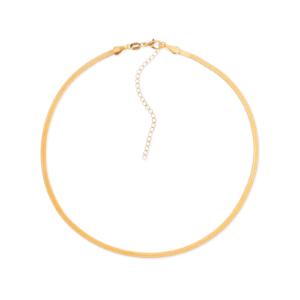 Colar Chocker de Fita Ouro 24k