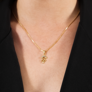 Colar Filha Ouro 24K e Zircônia