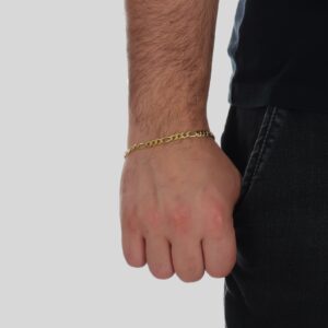 Pulseira Masculina Elo Ouro 24k