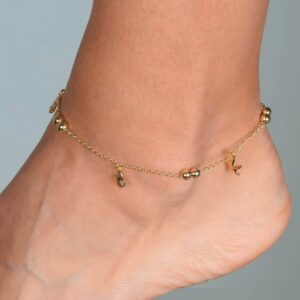 Tornozeleira Fundo do Mar e Pérolas