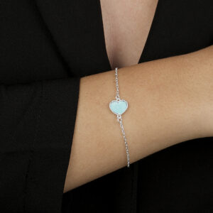 Pulseira de Zircônia Azul em Prata 925