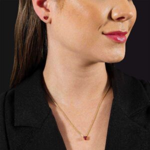 Conjunto Alice Vermelho Ouro 24k